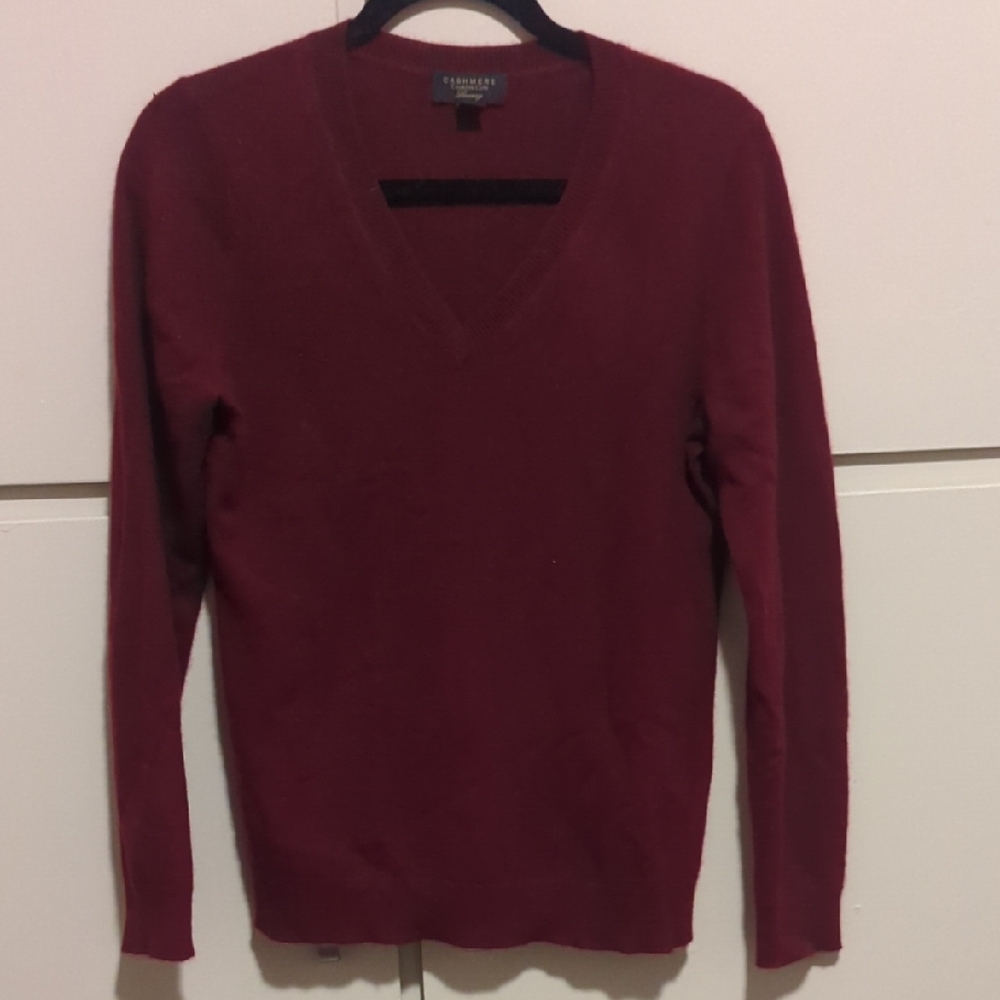 Charter Club Deep Red V-Neck Sweater